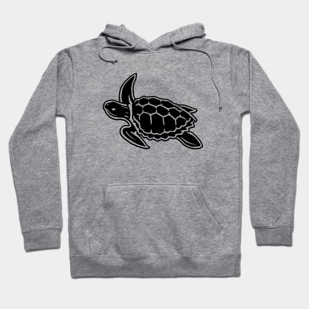 Black Sea Turtle Hoodie by shaldesign